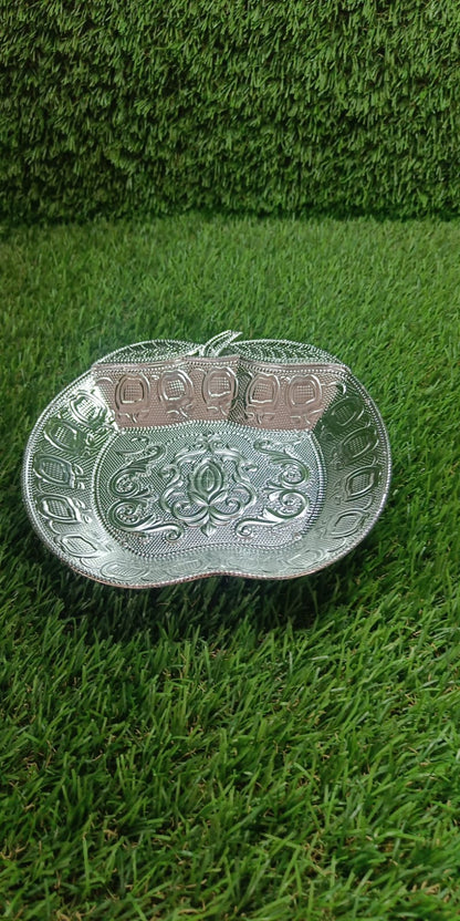 DECORATIVE MUKHWAS SERVING TRAY SERVING MUKHWAS PLATE FANCY CANDY TRAY DRY FRUIT SERVING TRAY (1 Pc Set)