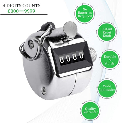 4 Digits Hand Held Tally Counter Numbers Clicker