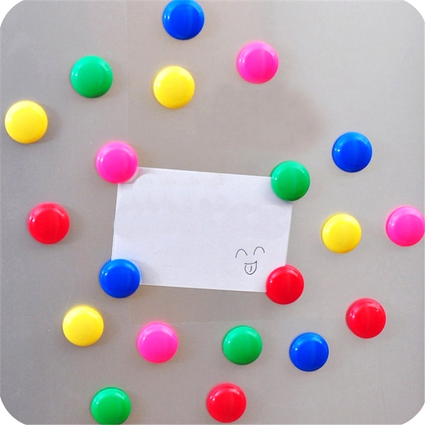 Colorful Board Magnets Circular Plastic Buttons