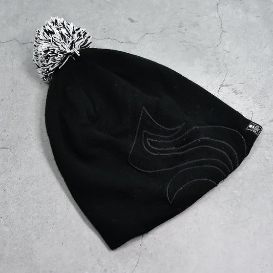 पुरुषों और महिलाओं की खोपड़ी स्लाउची शीतकालीन ऊनी बुना हुआ काला अंदर फर बेनी कैप