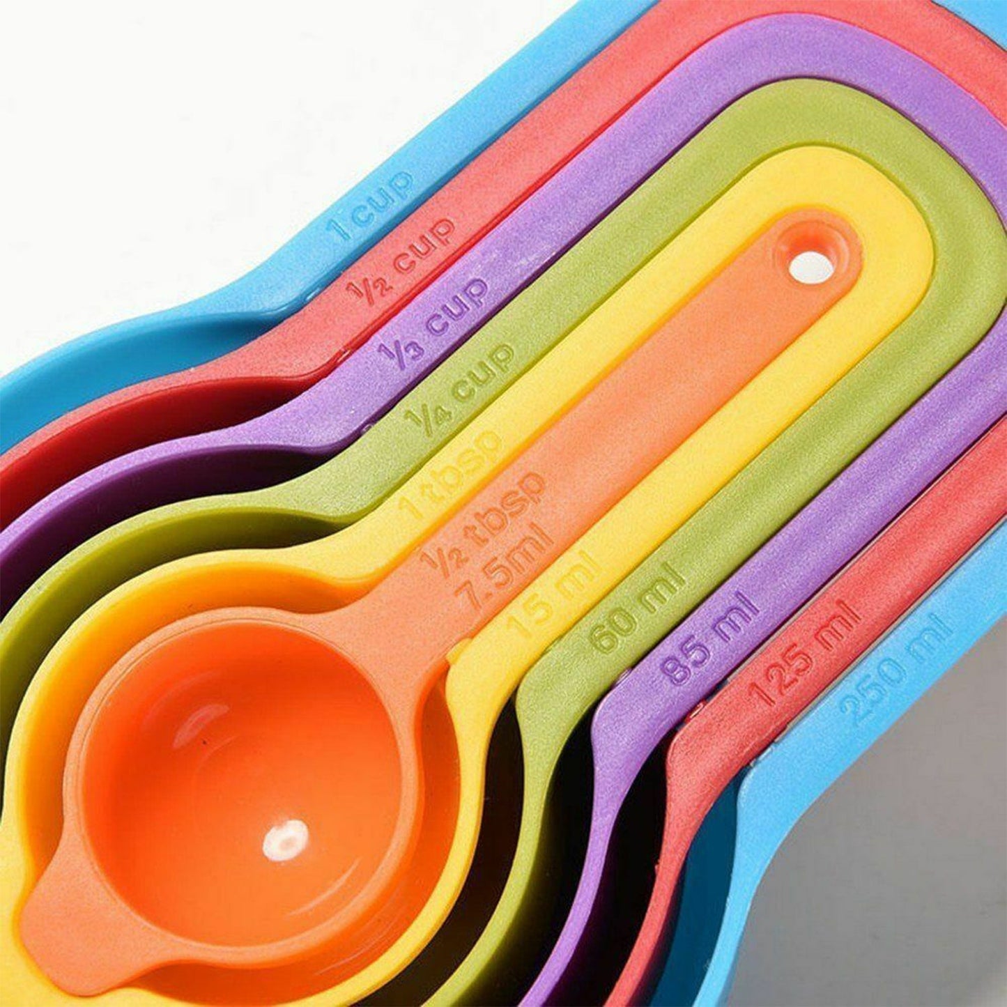 रसोई 6IN1 के लिए प्लास्टिक मापने वाले चम्मच