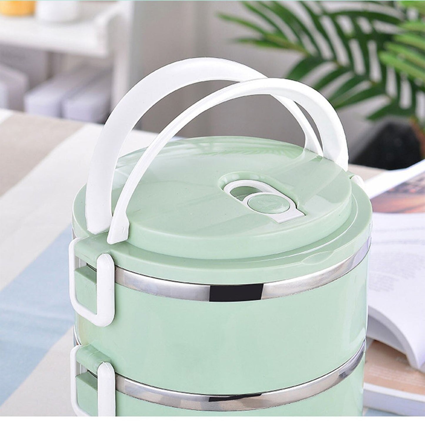Multi Layer Stainless Steel Hot Lunch Box (3 Layer)