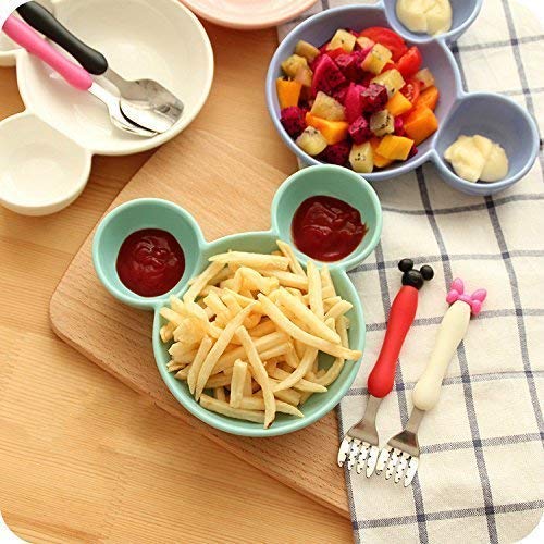 Mickey Shaped Kids / Snack Serving Sectioned Plate