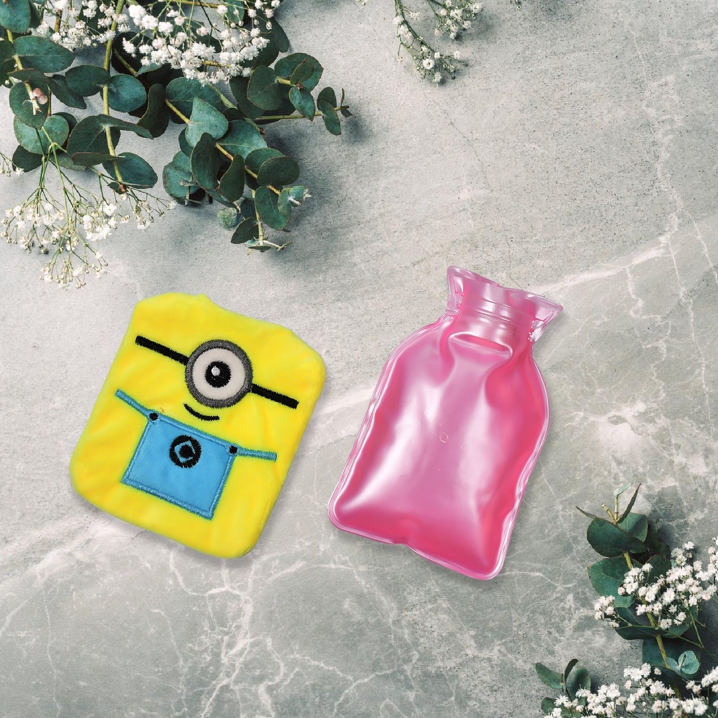 Minions small Hot Water Bag with Cover for Pain Relief, Neck, Shoulder Pain and Hand, Feet Warmer, Menstrual Cramps
