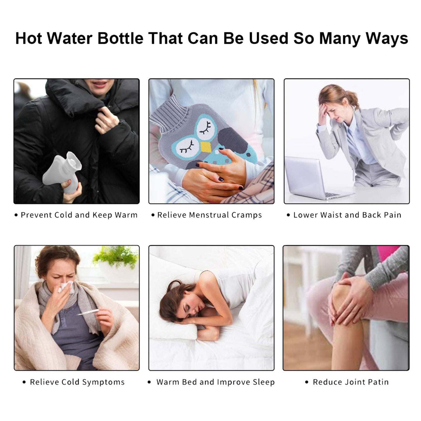 Doremon small Hot Water Bag with Cover for Pain Relief, Neck, Shoulder Pain and Hand, Feet Warmer, Menstrual Cramps