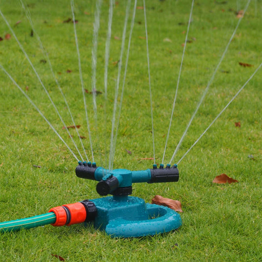 3 Arm 360° Sector Rotating Water Sprinkler Garden Pipe Hose Irrigation Yard
