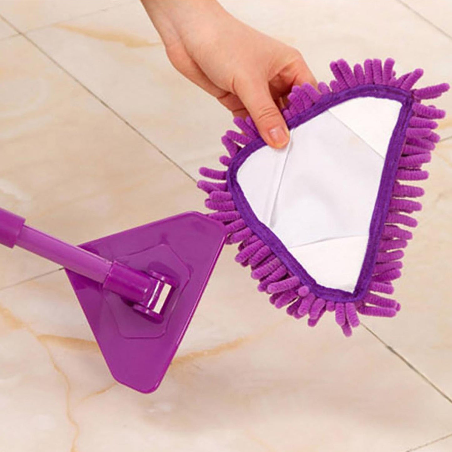 SS Road Adjustable Triangle Mop for Cleaning Dusty and Wet Floor Surfaces