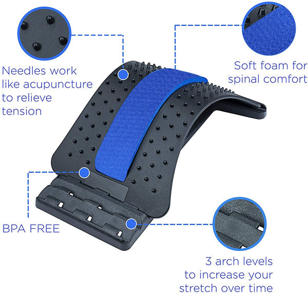 Multi-Level Back Stretcher Posture Corrector Device For Back Pain Relief
