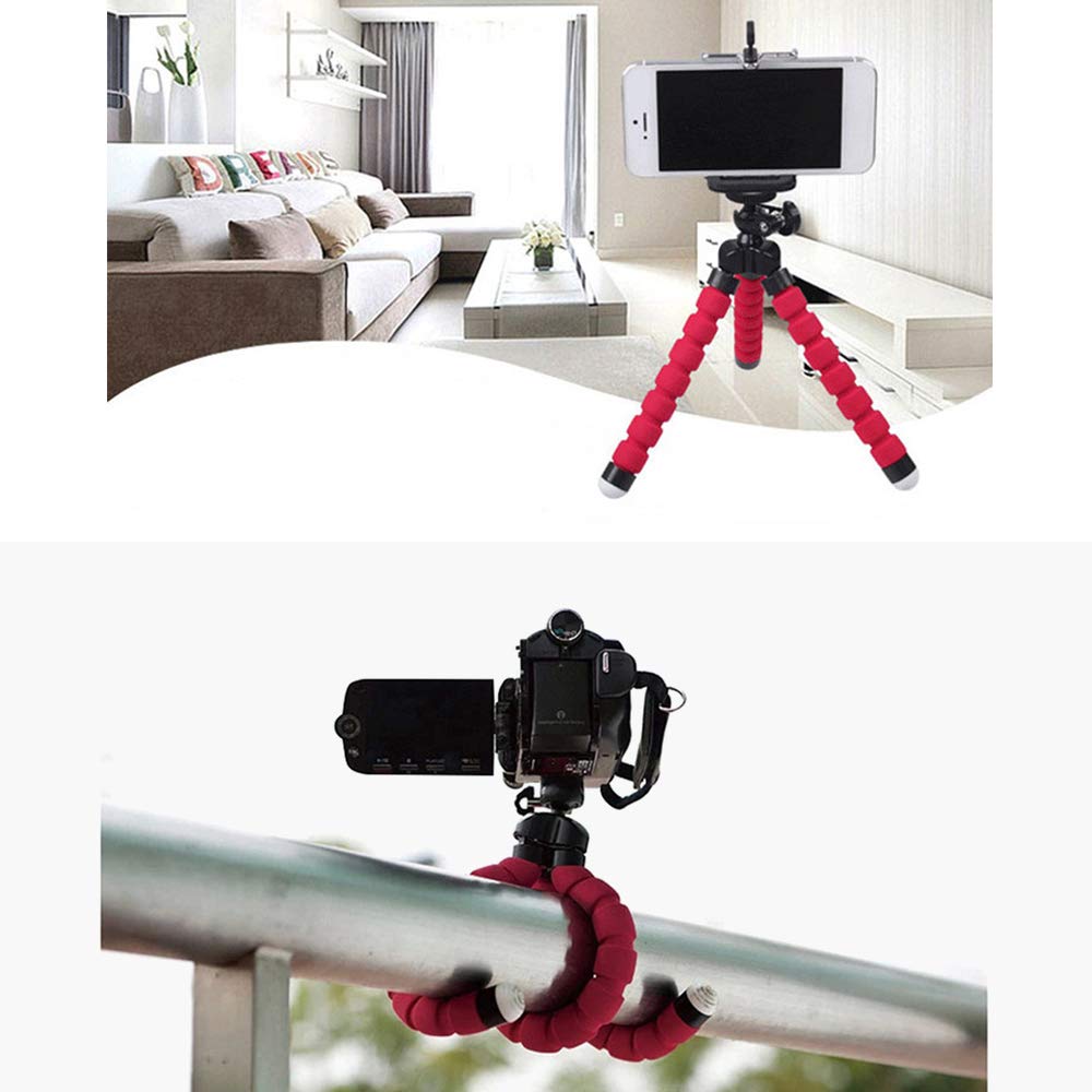 Portable Mini Octopus Tripod Stand with Phone Holder for Live Selfie, Mobile Phone Portable and Adjustable Stent