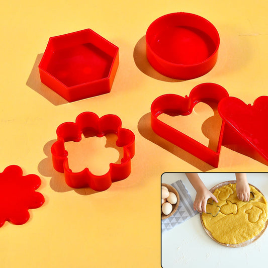 Cookie Cutter with Shape Heart Round Star and Flower (4 Pack)