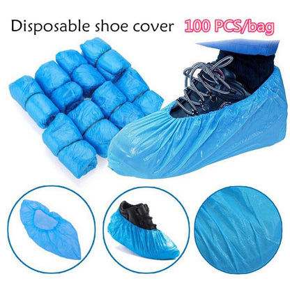 Plastic Elastic Top Disposable Shoe Cover for Rainy Season (50 Pairs)