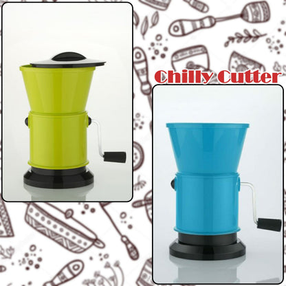 Round Chilly Cutter and grinder tool with sharp chopping and cutting