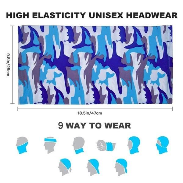 Multifunctional Neck Gaiter Headband for Dust & Sun Protection Headwear