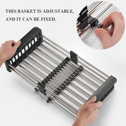 Stainless Steel Expandable Kitchen Sink Dish Drainer