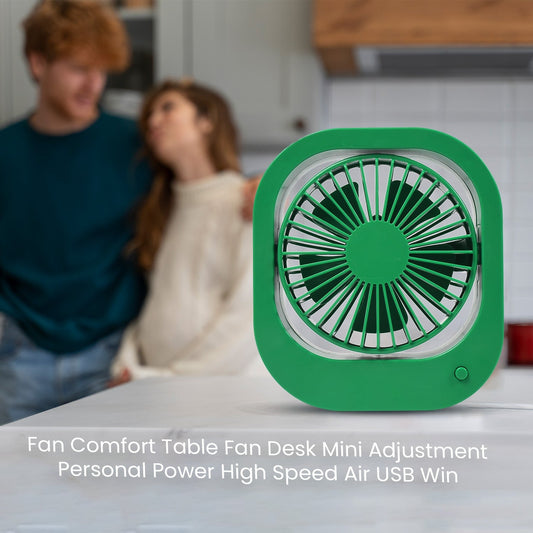Portable USB Fan - Rechargeable Fan with 2 Speeds, 180° Rotating Rechargeable Fan, Quiet Personal Fan for Travel in the Car Outdoors (Battery Not Include)