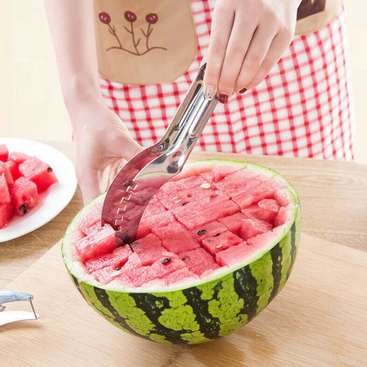 Watermelon Cantaloupe Slicer Stainless Steel Knife Corer Kitchen Gadget