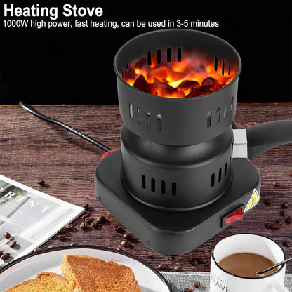 Heating Stove, Tubular Heating Stove Hot Plate Stove,  Heat‑Resistant Coating for Home, Camping Cooking, Mini Electric Tea Coffee Heater