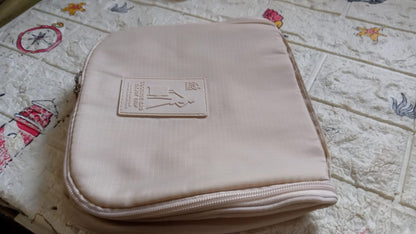 Waterproof Cosmetic Storage Bag Handheld Foldable Hook Cosmetic Bag with Zipper Closure Handbag (1Pc)
