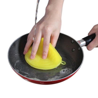 Silicone Dish Scrubber Sponge Mildew Free, Non Stick, Heat Resistant