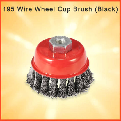 Wire Wheel Cup Brush (Black)