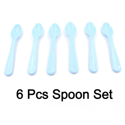 Food Plastic Spoon Set, Tea Spoon, Coffee with ABS Plastic, Heat-Resistant (6 Pc Set )