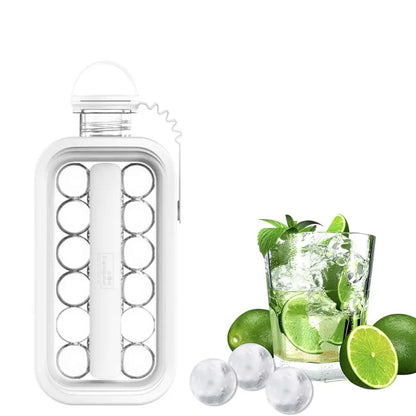 Ice Tray, Foldable Ice Cube Molds with Lid,2-in-1 Ice Box, Ice Cube Speeder, Ice Ball Maker