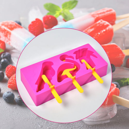 Fancy Ice Candy Mould Maker Food Grade Homemade Reusable Ice Popsicle Makers Frozen Ice Cream Mould Sticks Kulfi Candy Ice Mold for Children & Adults
