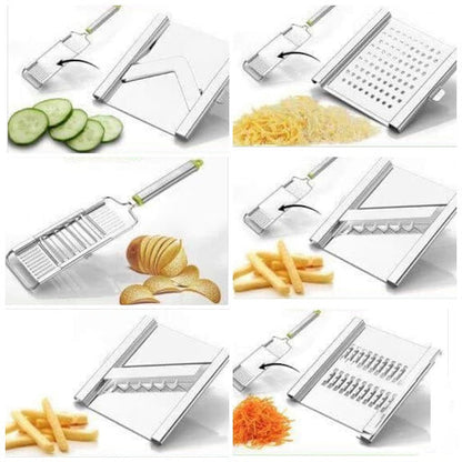 6 in 1 Stainless Steel Kitchen Chips Chopper Cutter Slicer and Grater